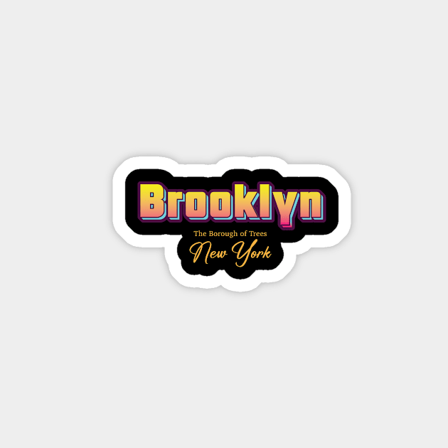 Brooklyn Sticker by Delix_shop